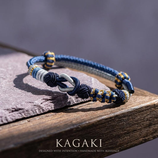 KAGAKI tibetan red string couple bracelet in warm red, main, for meditation and daily intention